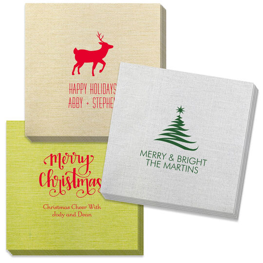 Design Your Own Christmas Bamboo Luxe Napkins